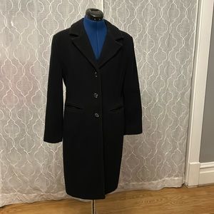 European 3/4 Classic Black Business Overcoat
